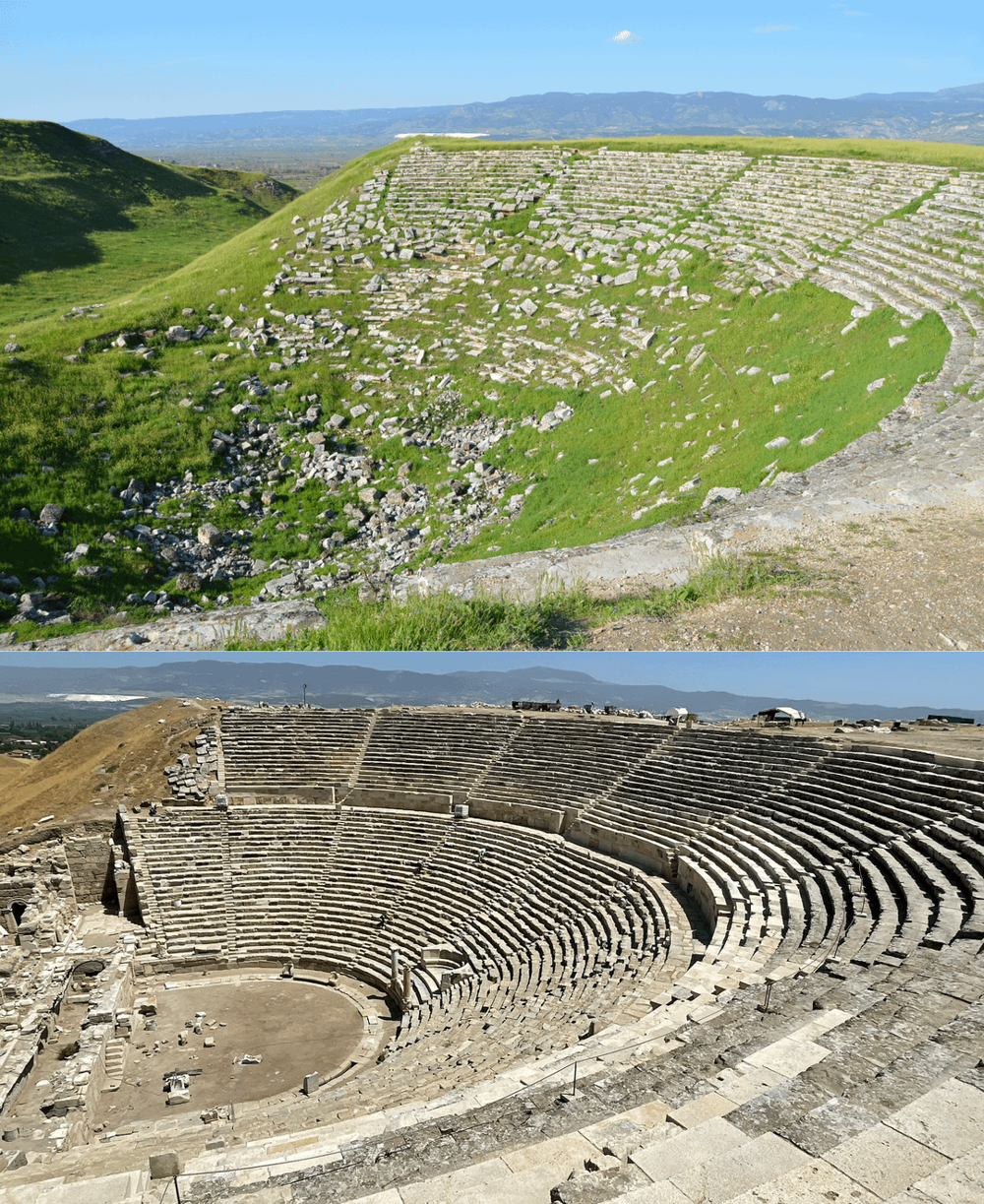 2. 2200-летний театр в Лаодикии, на юго-западе Турции, после раскопок
