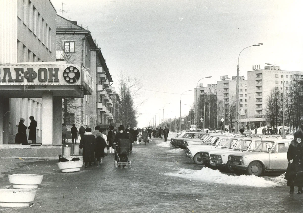 Обнинск Калужской области, ул. Курчатова, 1980-е годы.