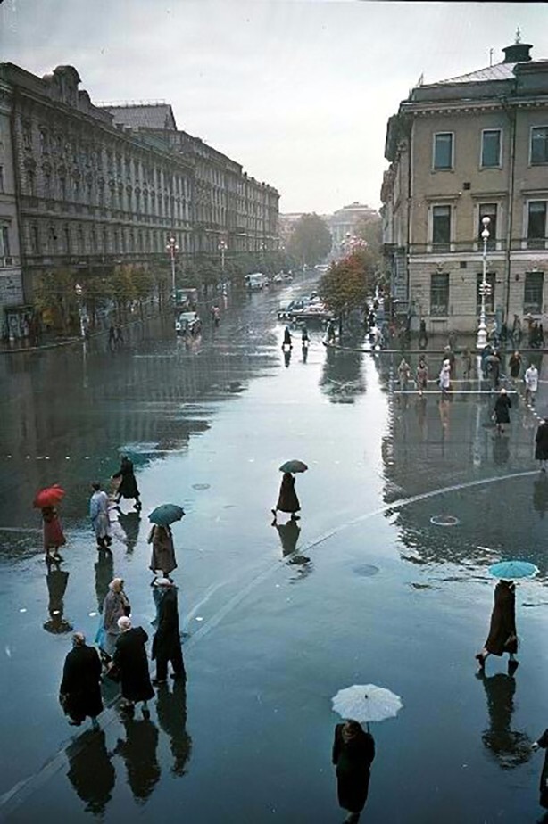 Дождь. 1950 — 1969 год. Фото Шагин Иван Михайлович