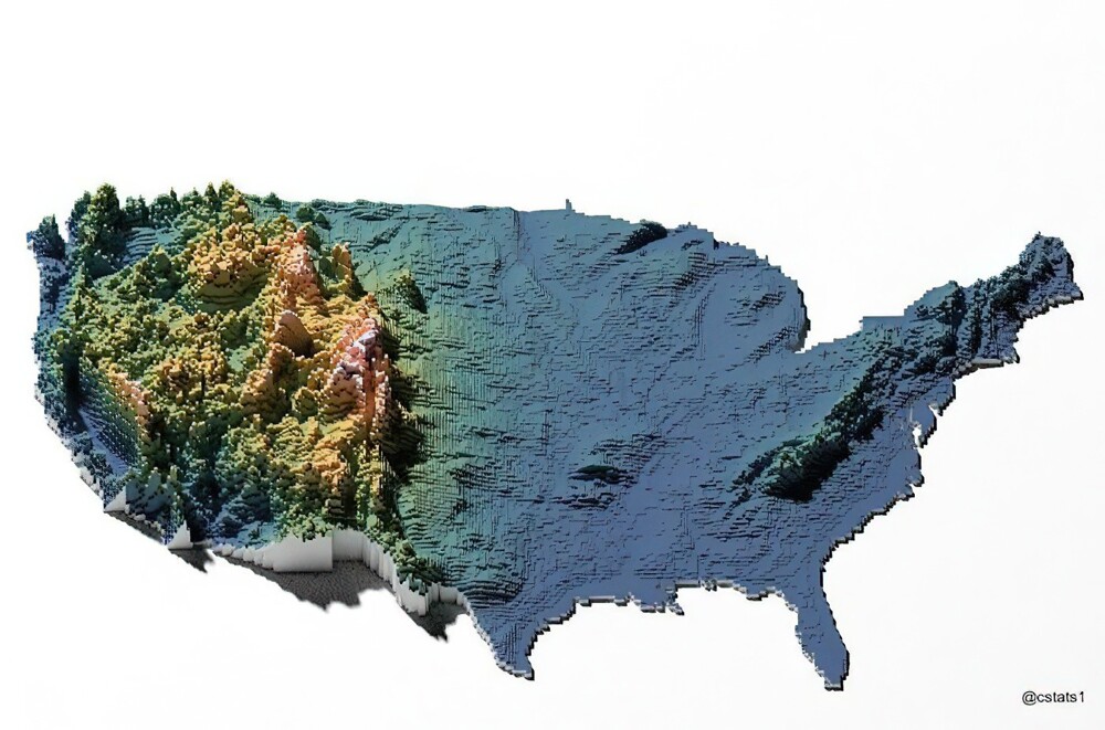 14. Так выглядит топографическая карта США