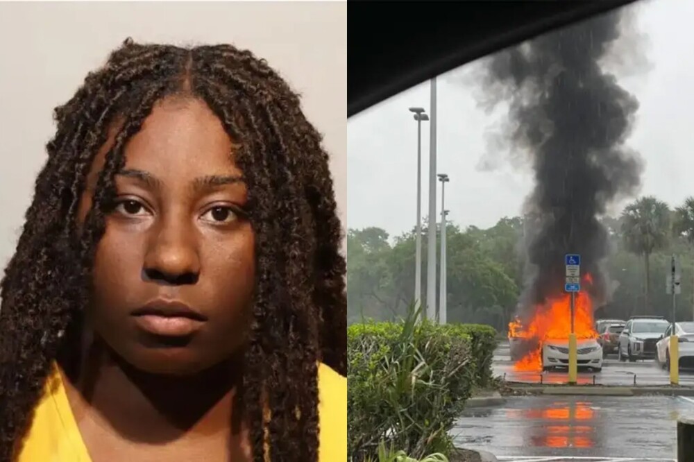Во Флориде два ребёнка едва не сгорели в машине, пока их мать воровала одежду