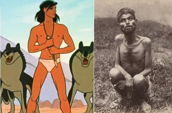 Это Дина Саничар – прообраз Маугли из сборника рассказов Киплинга «Книга джунглей». Его нашли в 1867 году в пещере в индийской провинции Уттар-Прадеш. Ему было на вид лет шесть. Он воспитывался в волчьей стае. Дину отдали в сиротский приют в Агре. Он