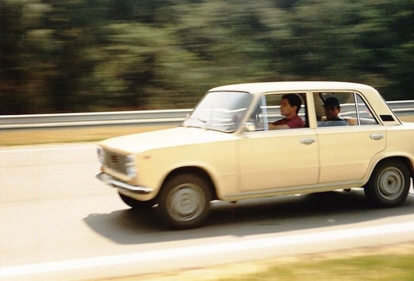 Айртон Сенна за рулем автомобиля LADA, Венгрия, 1986 год