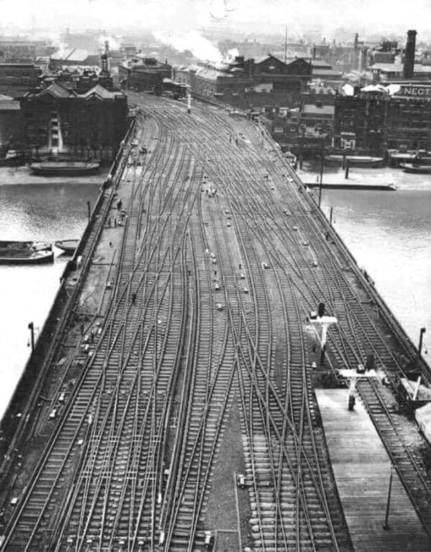 Железнодорожный мост Кэннон Стрит, Лондон, 1923 год