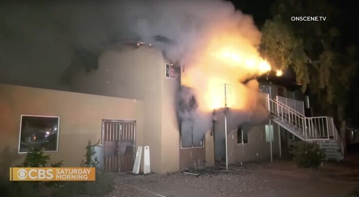 В США бездомный спас семью из горящего дома