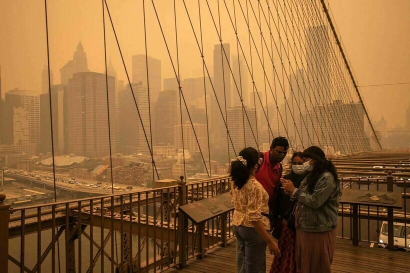 14 снимков о том, как Нью-Йорк задыхается от лесных пожаров