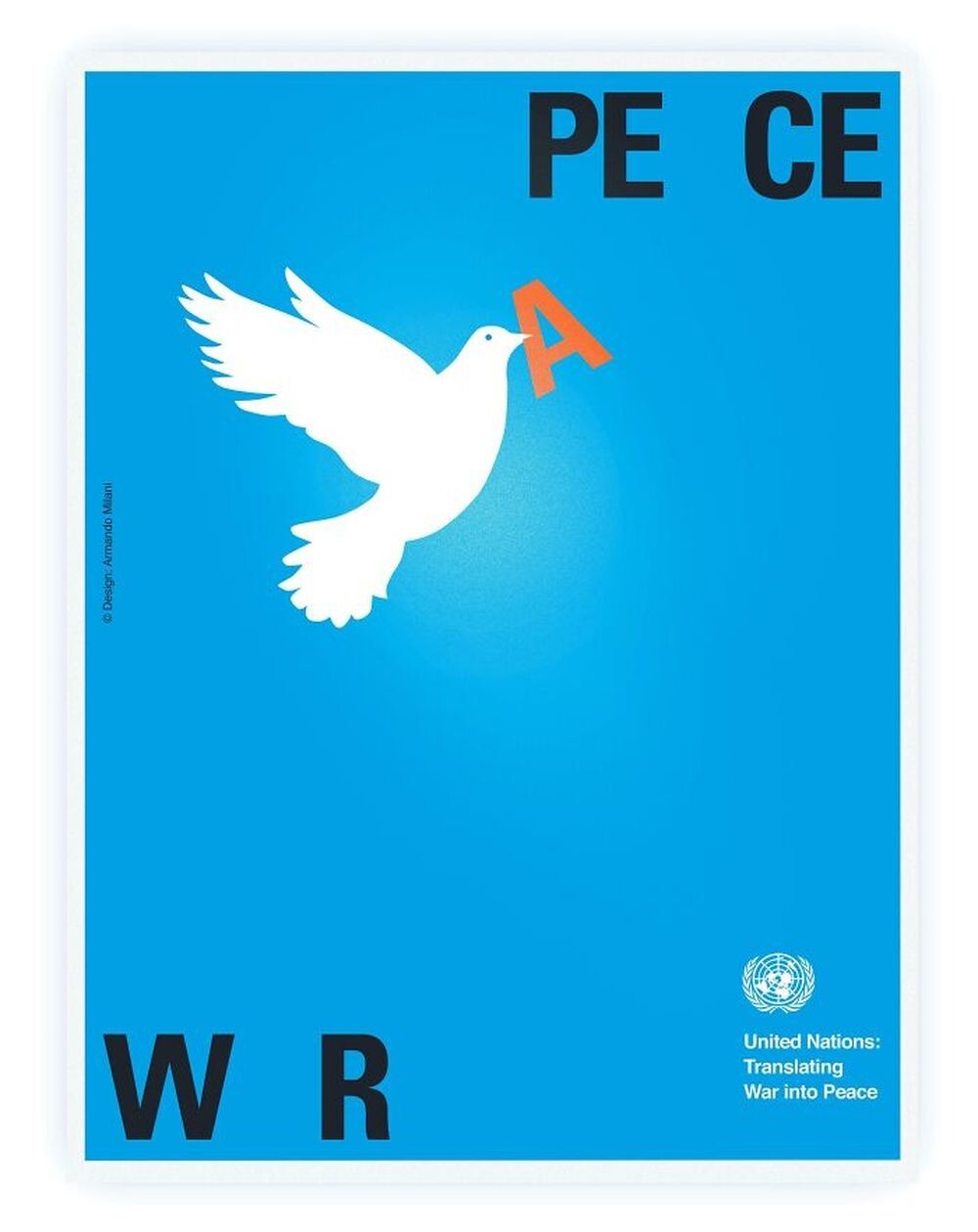 5. Война и мир: плакат, разработанный Армандо Милани для Организации Объединенных Наций
