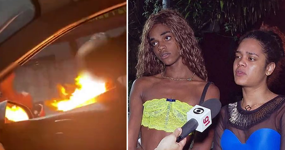 В Бразилии шутники подожгли секс-работниц из окна своей машины