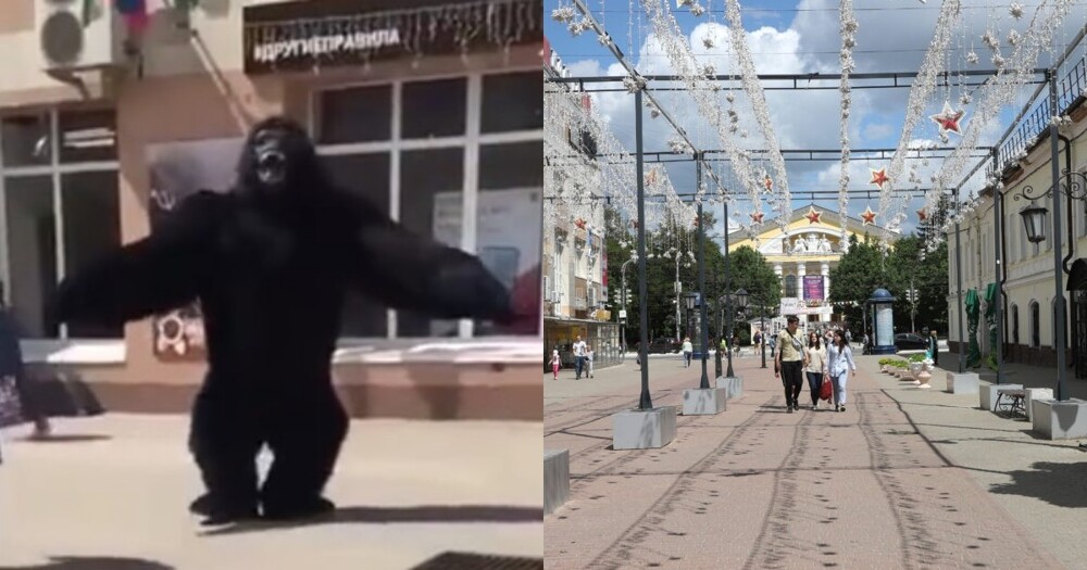 В Калуге аниматор в костюме гориллы довёл женщину до сердечного приступа