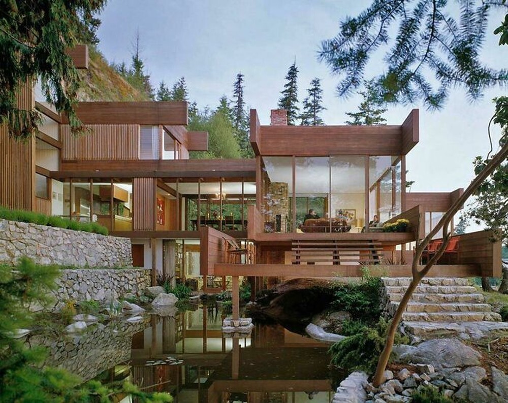 8. Дом Грэма, Западный Ванкувер, Канада. Спроектирован Артуром Эриксоном в 1962 году, снесен в 2007 году