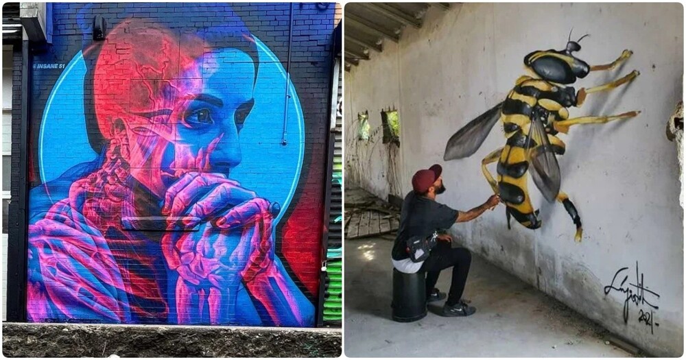 Впечатляющие настенные граффити, которые захватывают внимание
