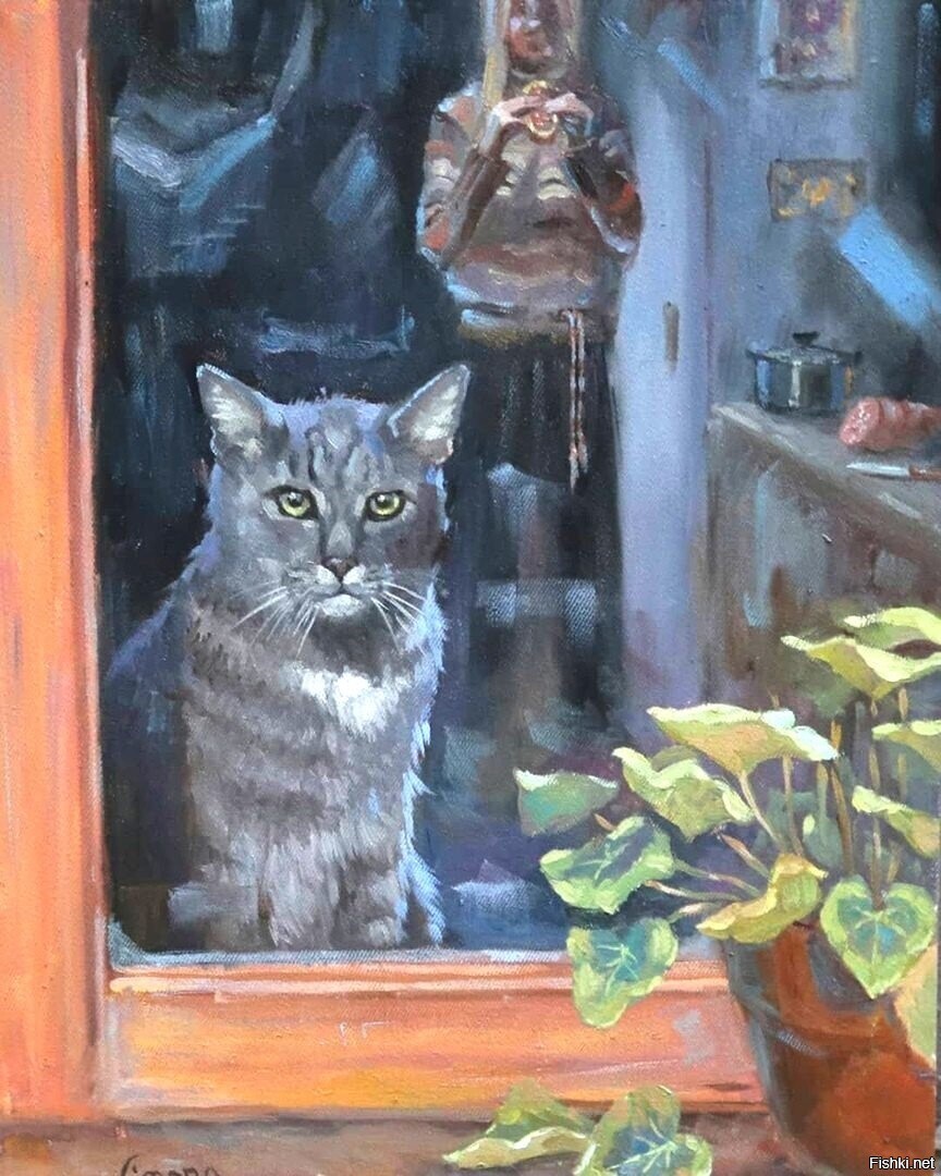 Котейки в картинах художника Светланы Симоненко