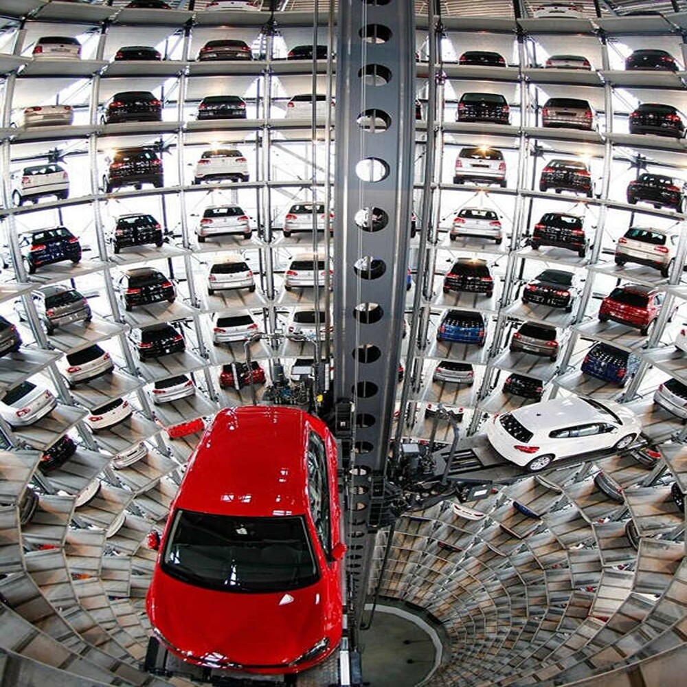 17. Парковочная башня на заводе Volkswagen