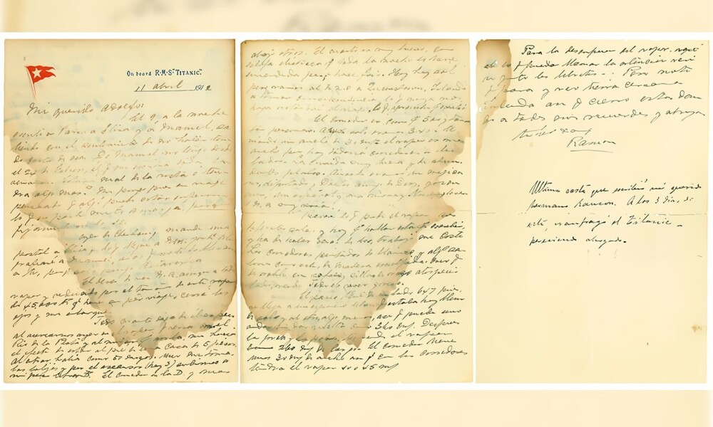 Последнее письмо, написанное пассажиром "Титаника", продали на аукционе