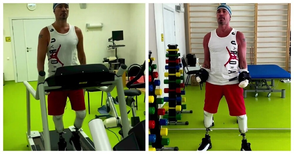 «Чемпион, только вперёд!»: Роман Костомаров, потерявший стопы и пальцы на руках, показал видео своей изматывающей тренировки