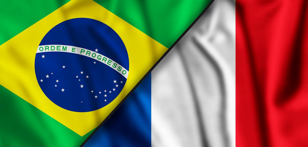14. Бразилия граничит с Францией