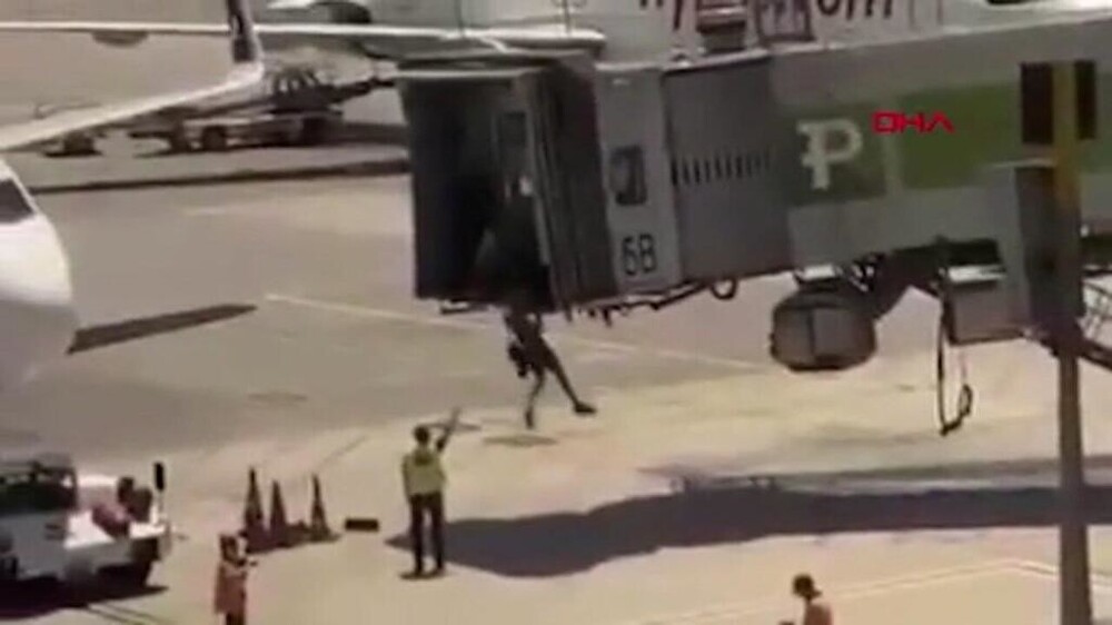 В Турции мужчины опоздали на рейс и попытались остановить самолет