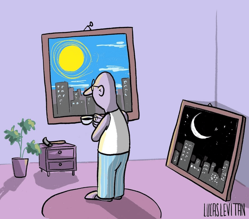 20+ юмористических иллюстраций Лукаса Левитана