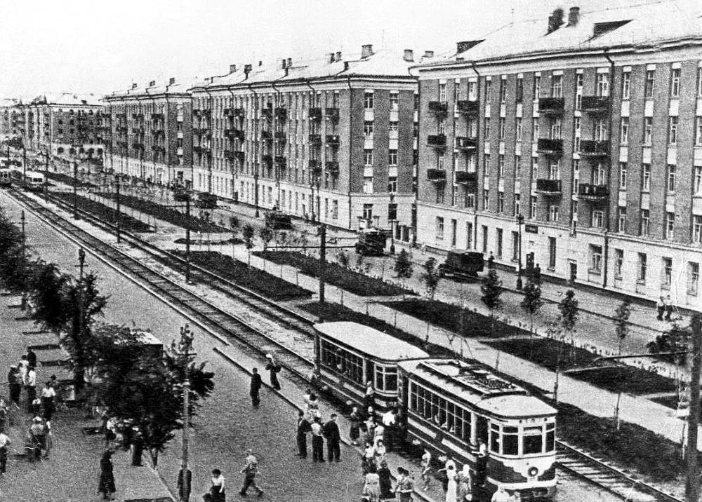 Куйбышев (Самара), ул. Победы, конец 1950-х годов.