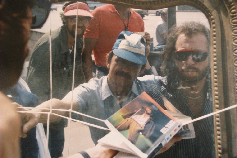 Игорь Тальков и Александр Филяс на съёмках фильма «За последней чертой», 1991 год.