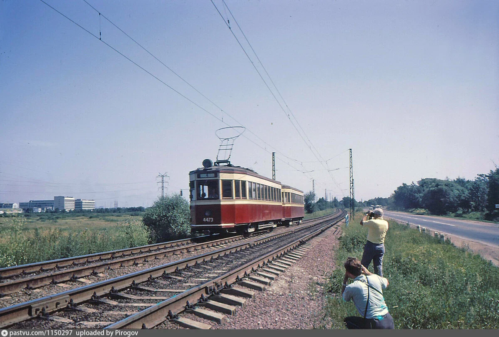 Трамвайная линия в Стрельну на Петергофском шоссе.
