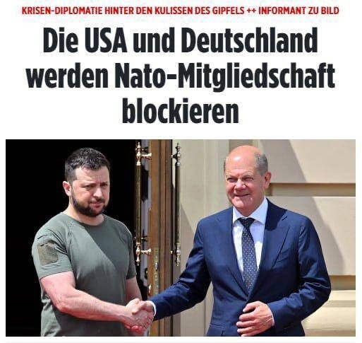 США и Германия блокируют официальную заявку Украины на вступление в НАТО  Bild...фейс айди к осмотру