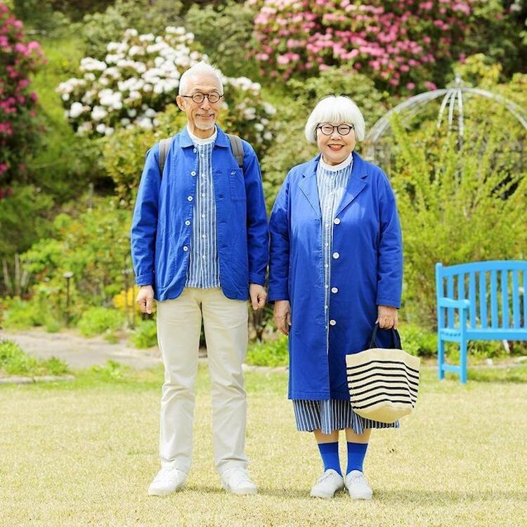 Пожилая пара модников из Японии