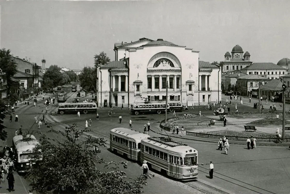 Ярославль, площадь Волкова, 1960-е годы.