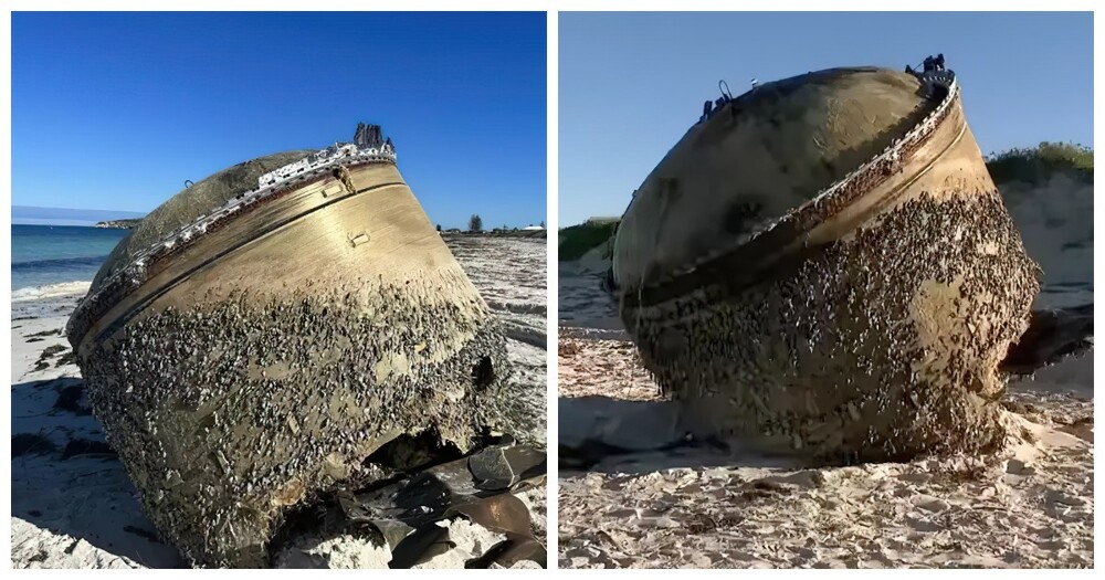 На австралийский пляж выбросило неопознанный объект