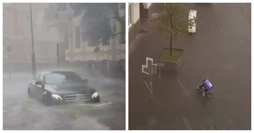 Москву накрыли сильнейшие ливни и на улицах столицы начался потоп
