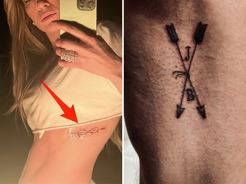 1. У Дженнифер Лопес есть татуировка знака бесконечности с её именем и именем её мужа Бена Аффлека