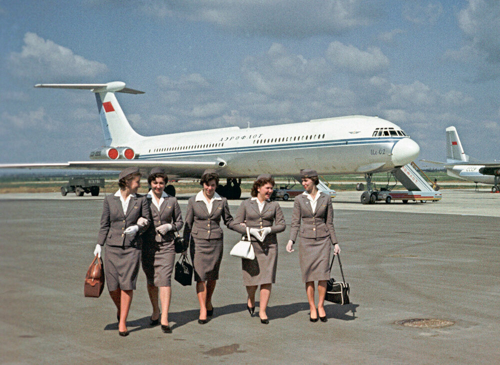 Самолет «Ил-62» в аэропорту «Внуково»