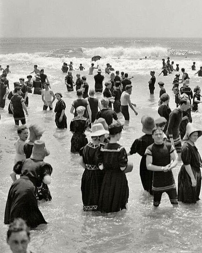 18. Пляж в Нью-Джерси, США, 1910 год
