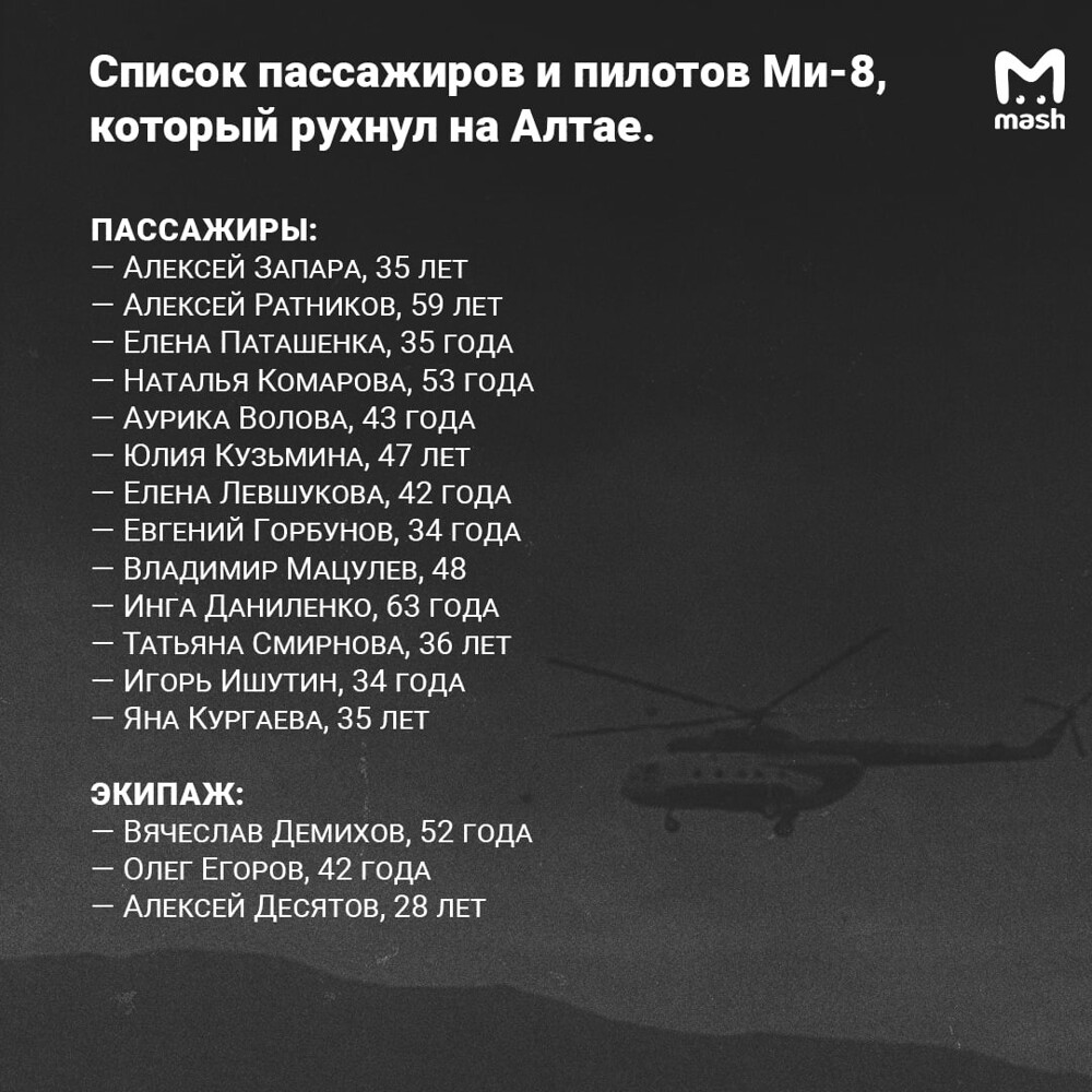 На Алтае потерпел крушение вертолёт Ми-8