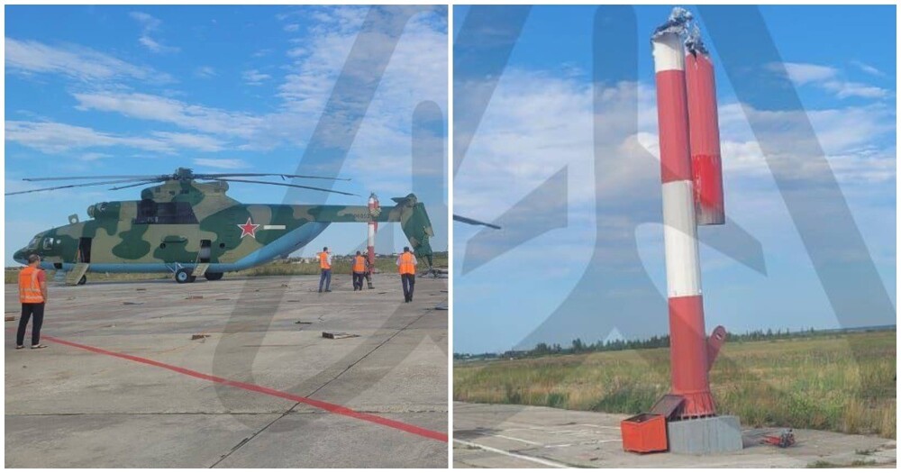 В Якутске вертолёт Ми-26 срубил винтами осветительную мачту и потерял хвост