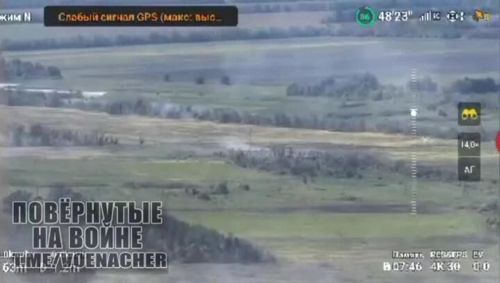 Потрясающее видео с Запорожского направления, где всего один российский танк сорвал атаку и остановил целую украинскую роту 