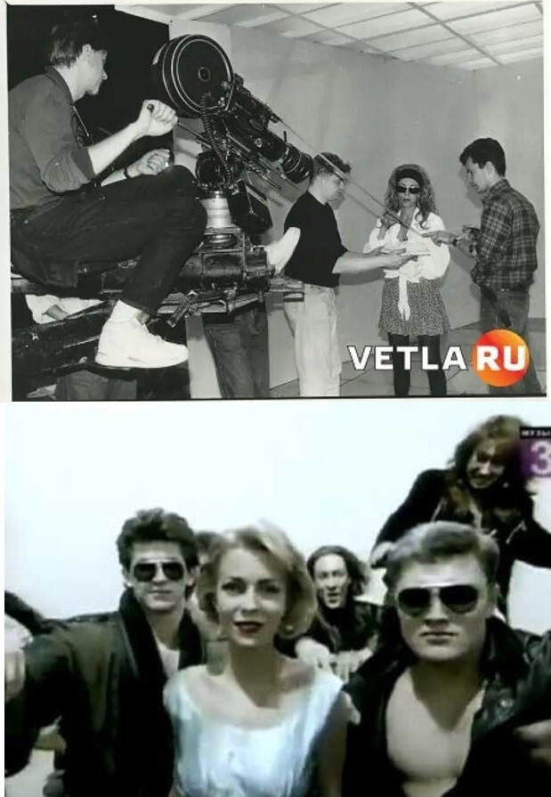 Наталья Ветлицкая и Владимир Турчинский в клипе «Посмотри в глаза», 1992 год.