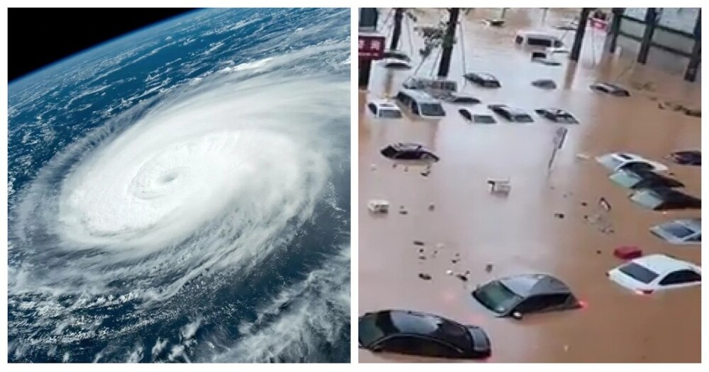 Разбушевавшийся супертайфун «Доксури» попал на видео