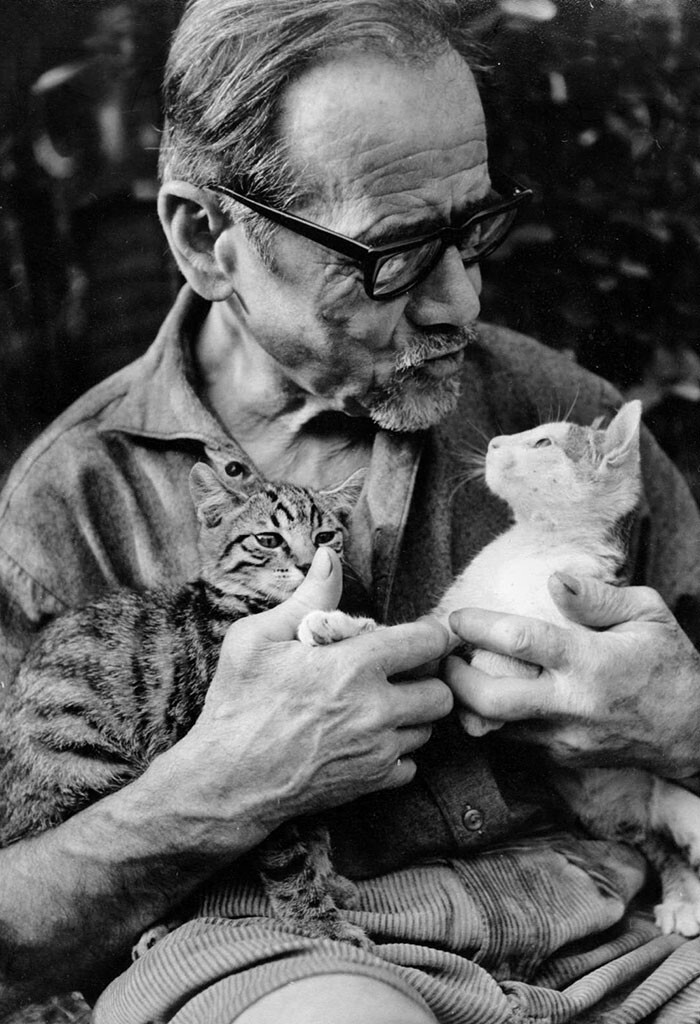 4. "А это мой прадедушка в 1950-х. Он любил кошек, как и я!"