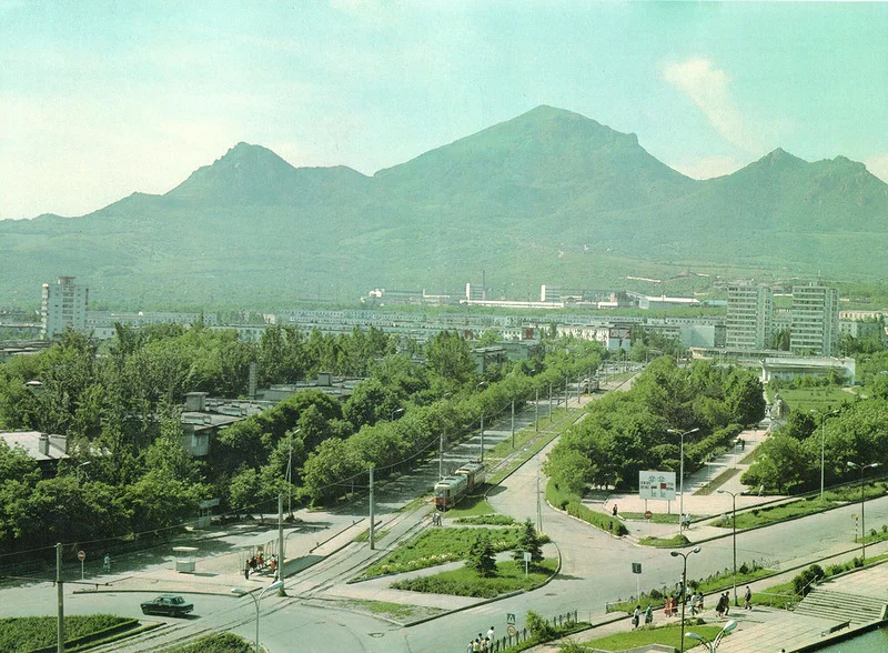 Пятигорск, вид на Бештау, 1980-е годы.