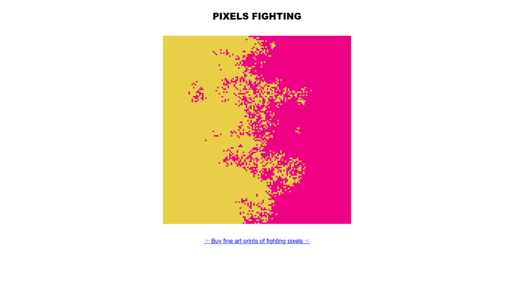 9. Сайт-залипалка с войной пикселей разных цветов
