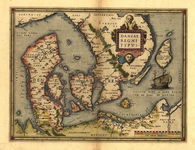 13. Карта Датского королевства, 1570 г