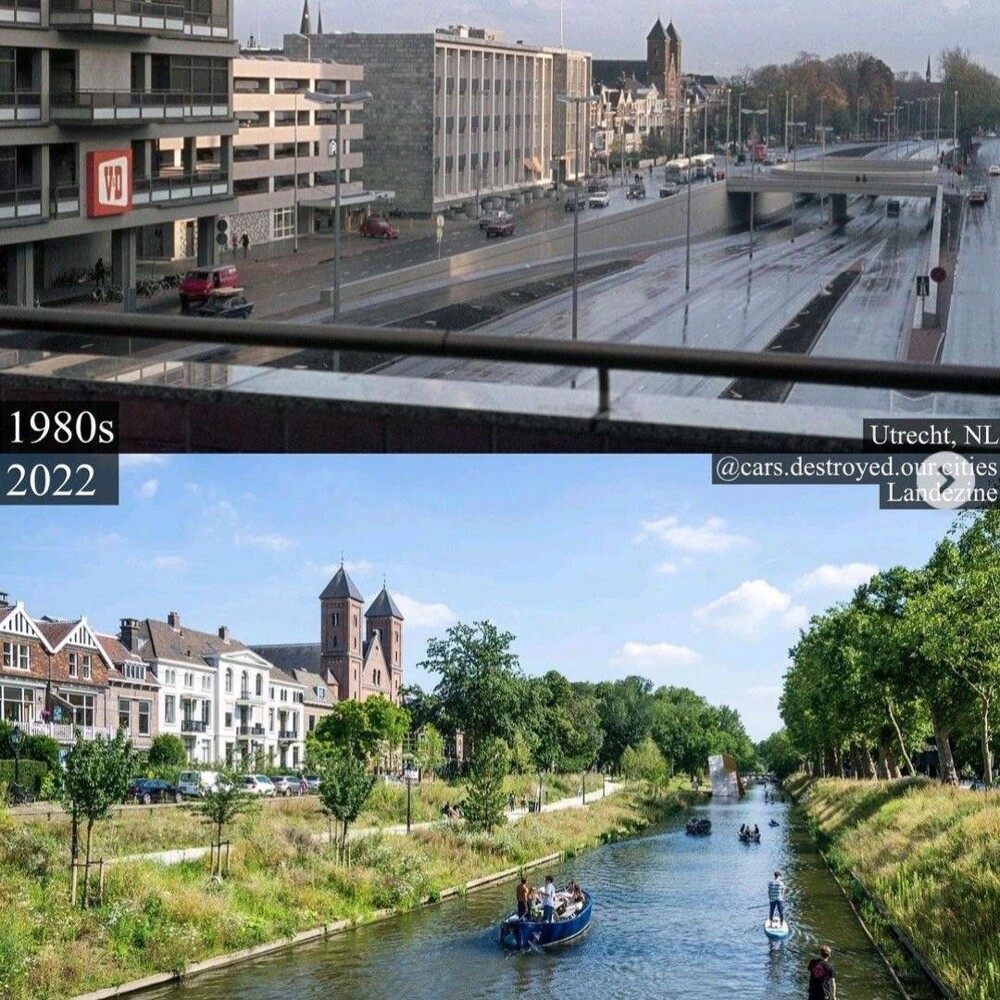 1. Утрехт, Нидерланды. 1980-е и 2022 годы