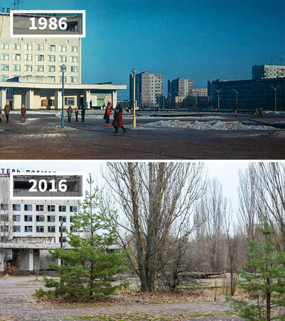 39. Припять, Украина. 1986 и 2016 годы
