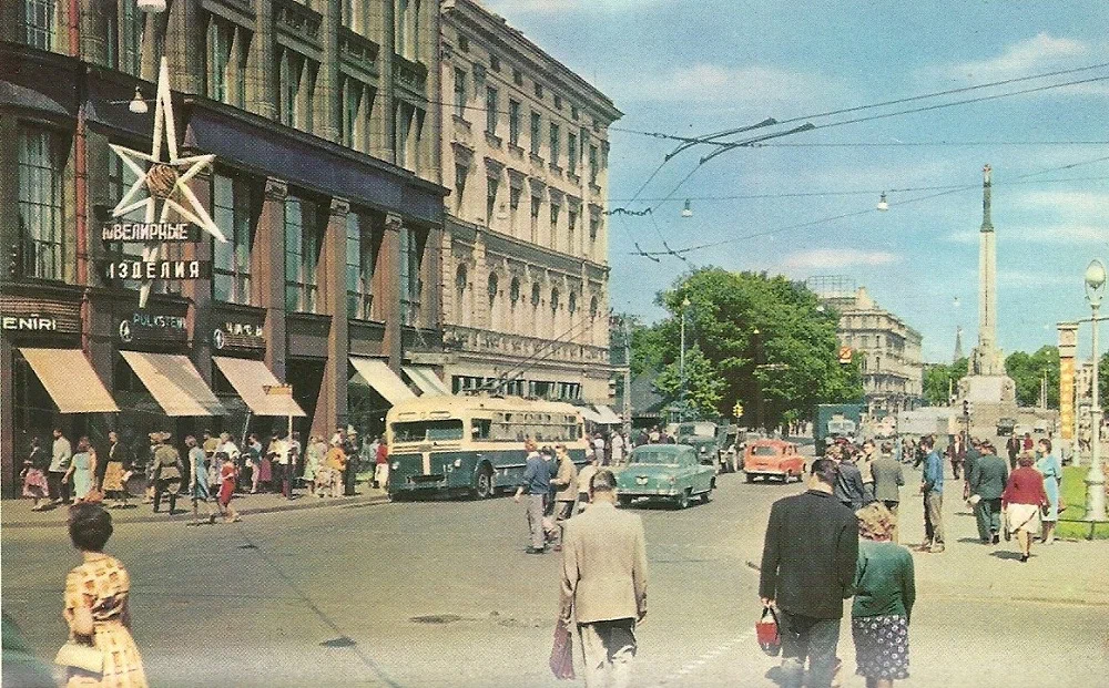 Рига, ул. Ленина, ориентировочно 1963 год.