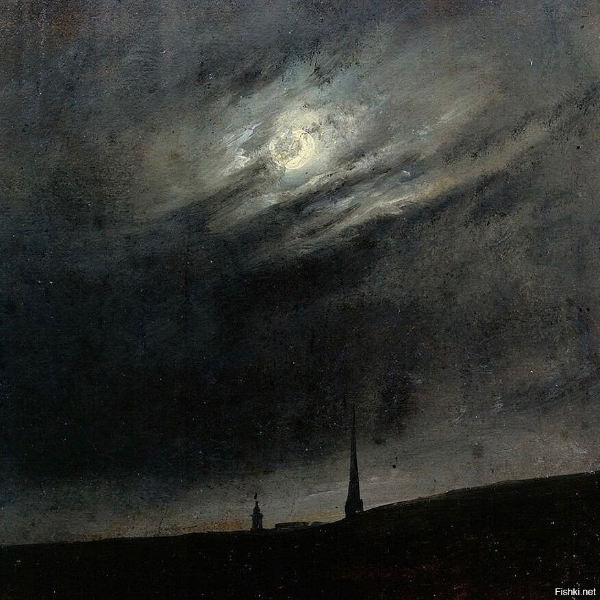 «Луна над Дрезденом» — Йохан Кристиан Клаусен Даль (1788-1857)