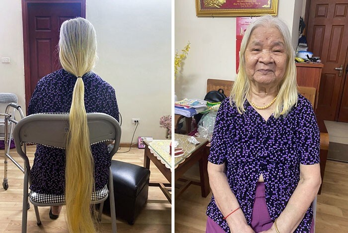 9. 93-летняя бабушка отдала свои волосы онкобольному