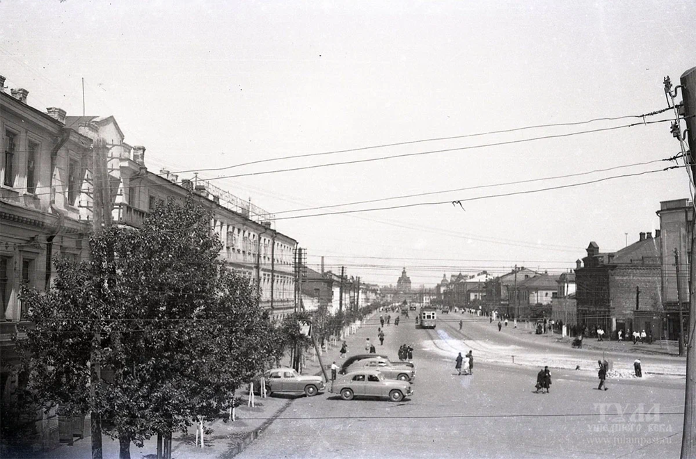Тула, площадь Восстания и улица Советская, начало 1950-х годов.