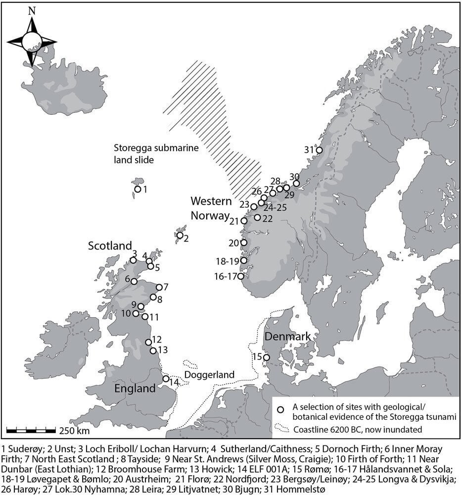 28. Доказательства существования цунами Сторегга, обрушившегося на Великобританию и Норвегию 8000 лет назад