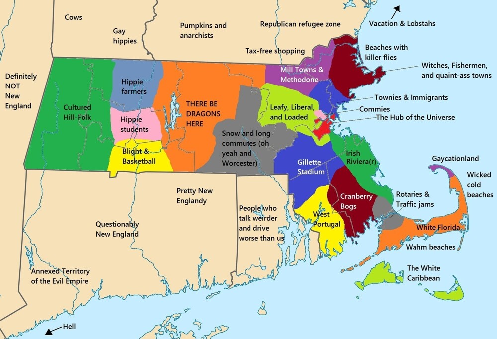 9. Стереотипная карта Массачусетса